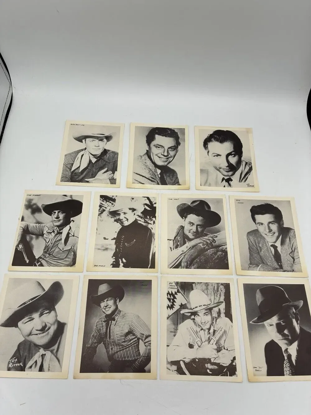 Vintage Western Arcade Exhibit Card Lot Photos 11 Classic Cowboy & Serial Stars